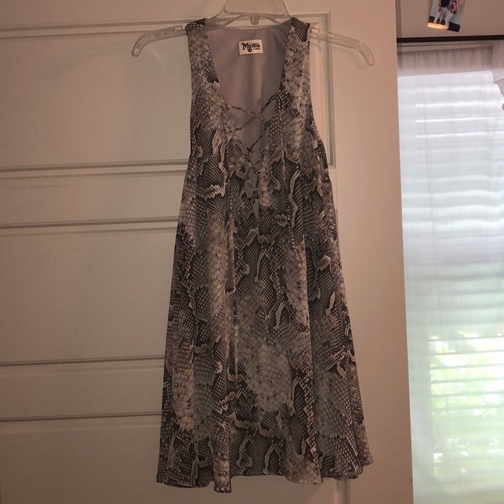 SHOW ME YOUR MUMU SNAKESKIN DRESS